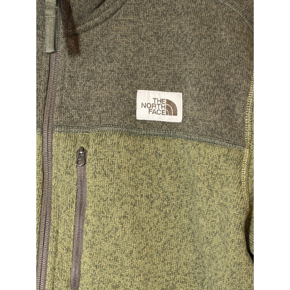 The North Face Gordon Lyons Full Zip Fleece Jacket Men's Large Olive FUGE Camps - Picture 3 of 7